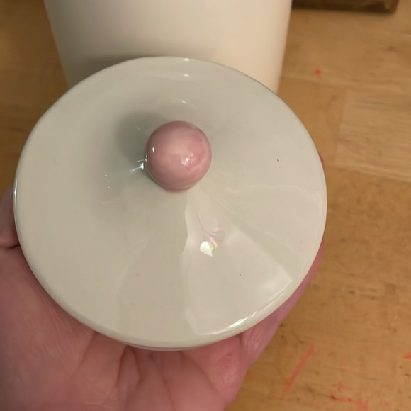 LITTLE HAPPY SPRING by MAGENTA Canister Brown Bunny Rabbit Floppy Ears Pink Trim - Picture 6 of 9